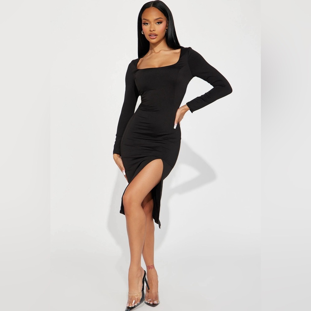 Fashion Nova Long Sleeve Little Black Dress-Size L NWOT🖤